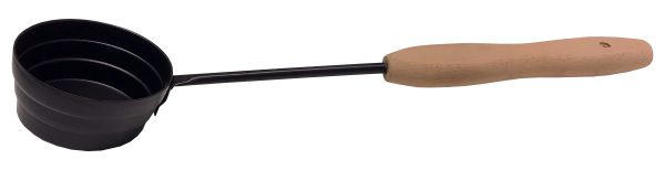 SAUNIA PYÖRRE LÖYLYKAUHA 50 CM MATTA MUSTA, PYÖKKI KAHVALLA